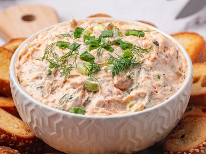 Appetizer dip made with Smoked Salmon