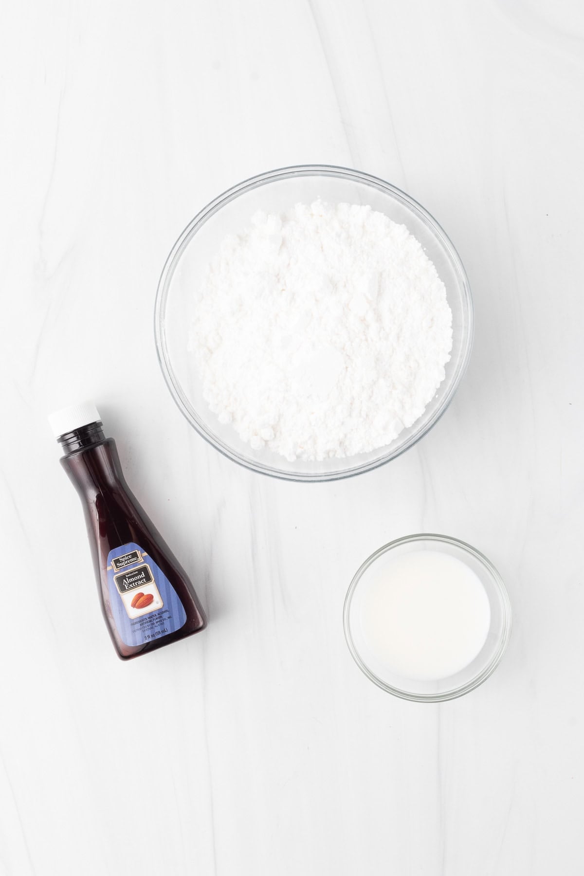 Glaze ingredients for Cherry Pie Bars
