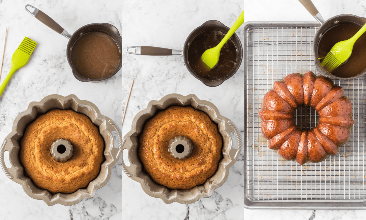 Second set of process photos for Rum Soaked Cake.