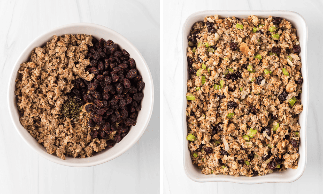 Second set of Sausage Stuffing Recipe Process Photos