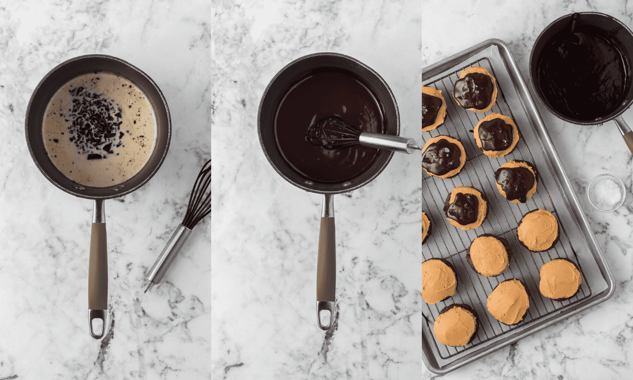 Third set of process photos for Buckeye Cookies.
