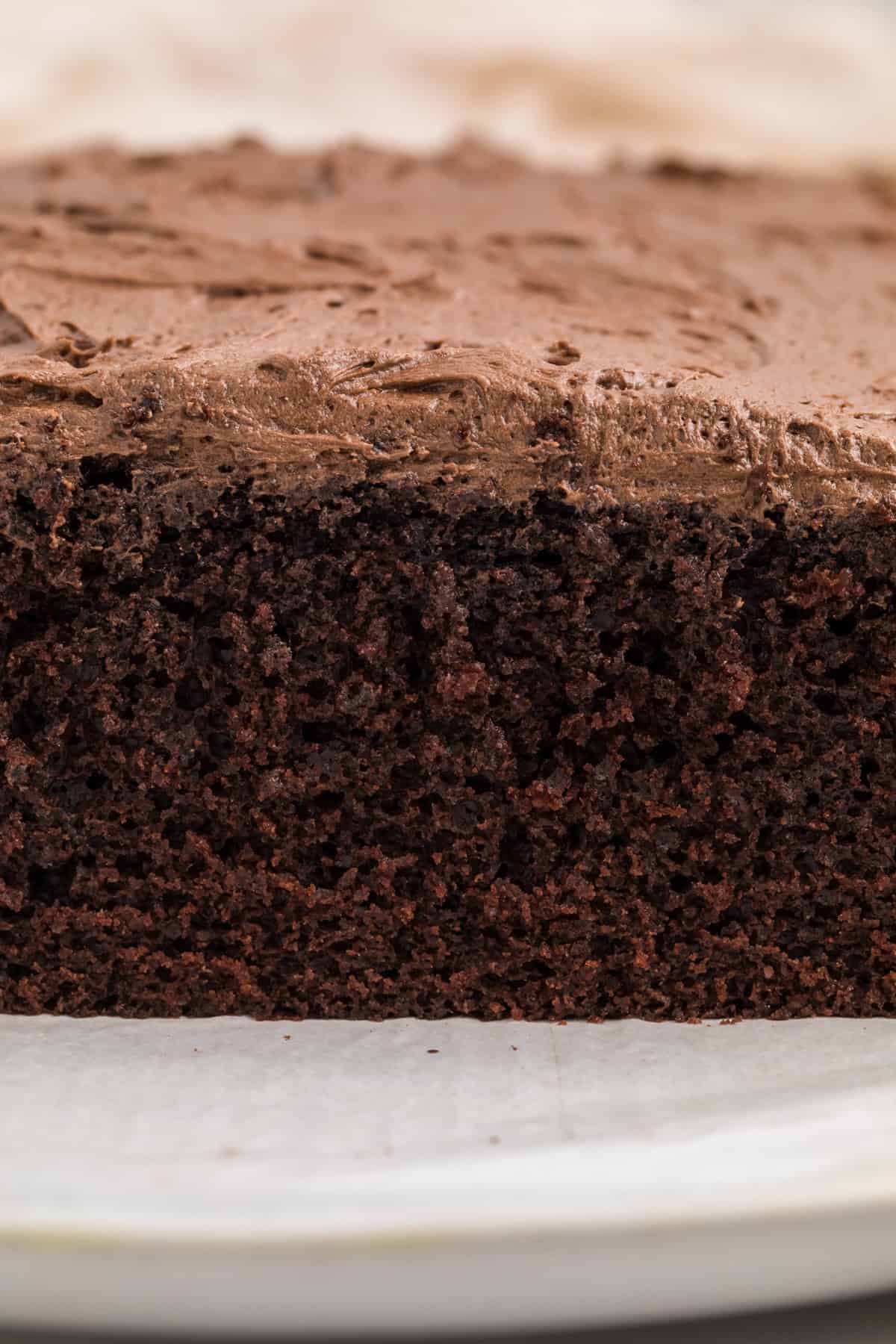 Chocolate Cake made with buttermilk.