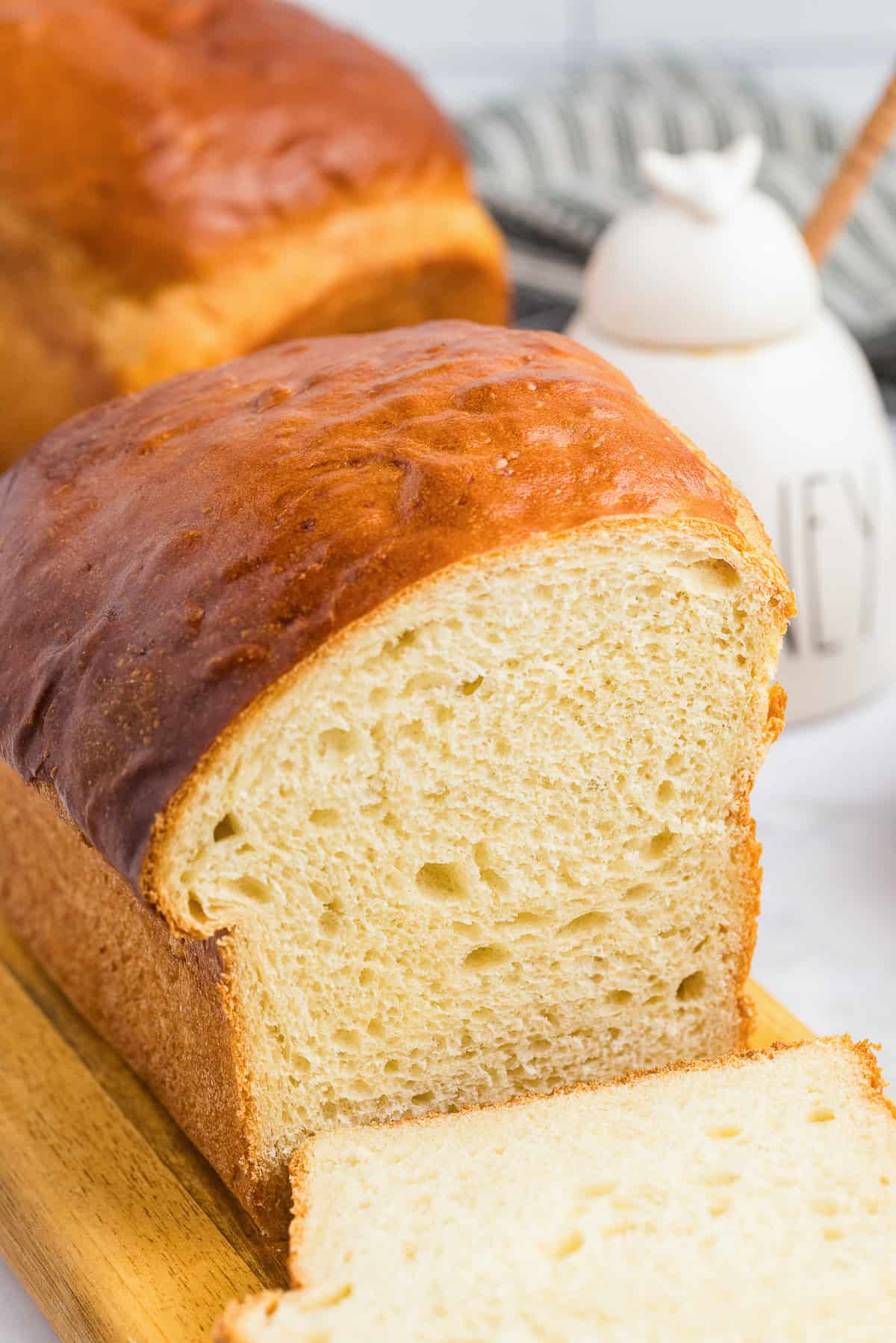 A soft loaf made with leftover mashed potatoes.