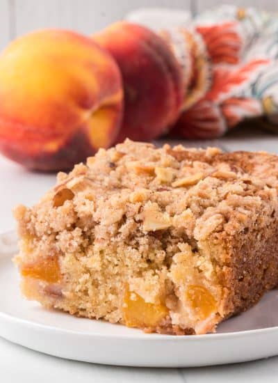 Crumb Cake with Peaches