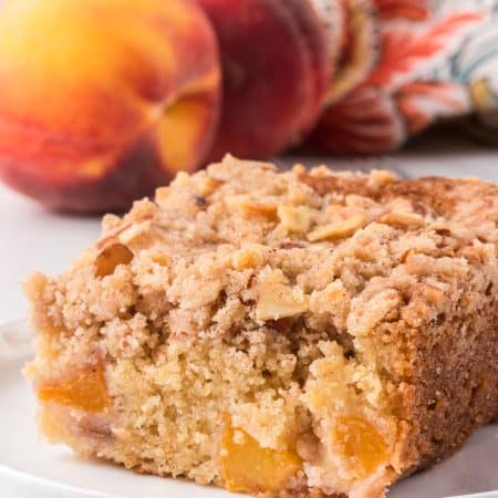 Crumb Cake with Peaches