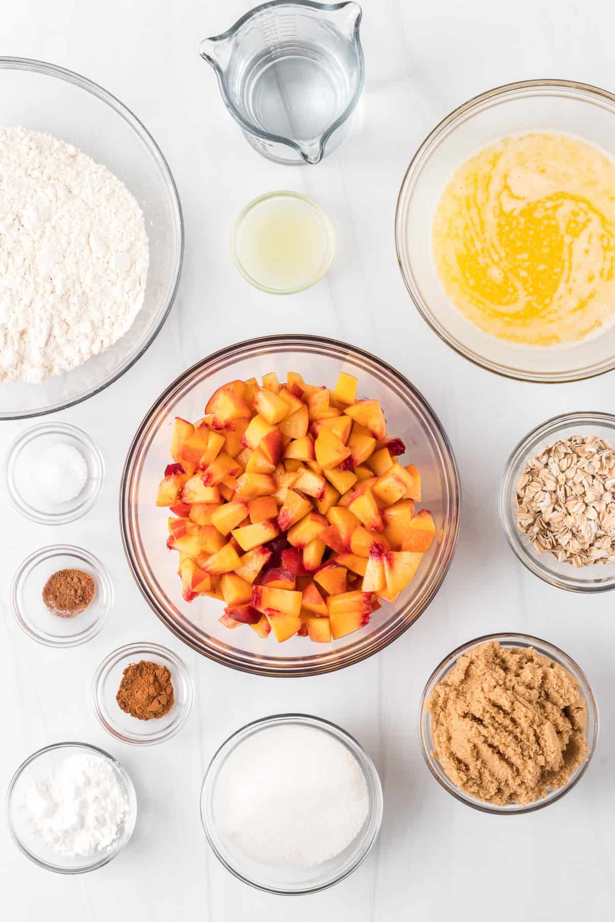 Ingredients for Peach Crisp