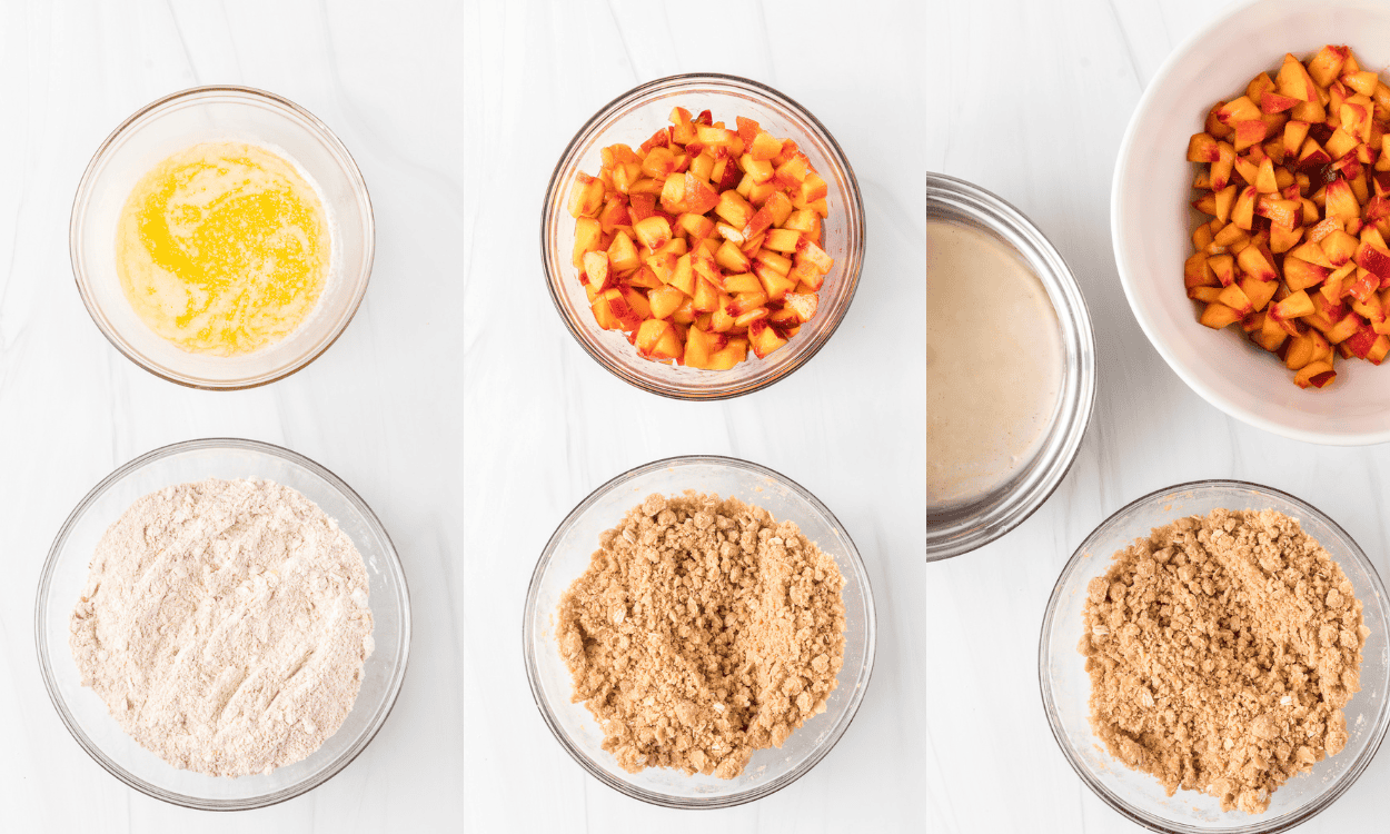 Peach Crisp Process Photos
