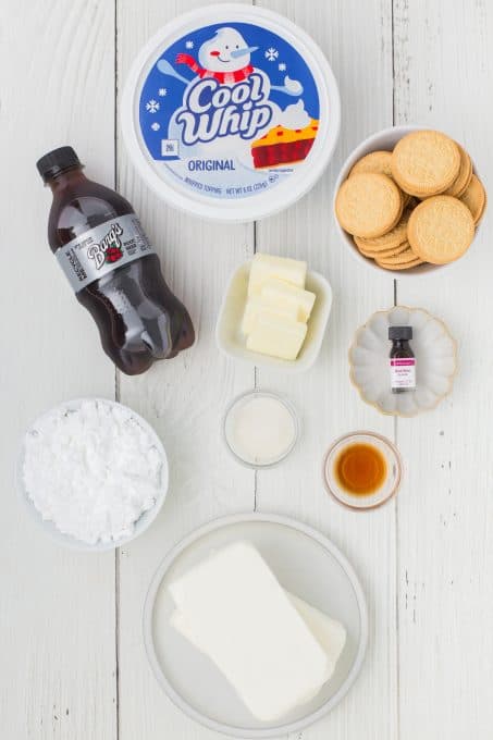 Ingredients for a no bake dessert.
