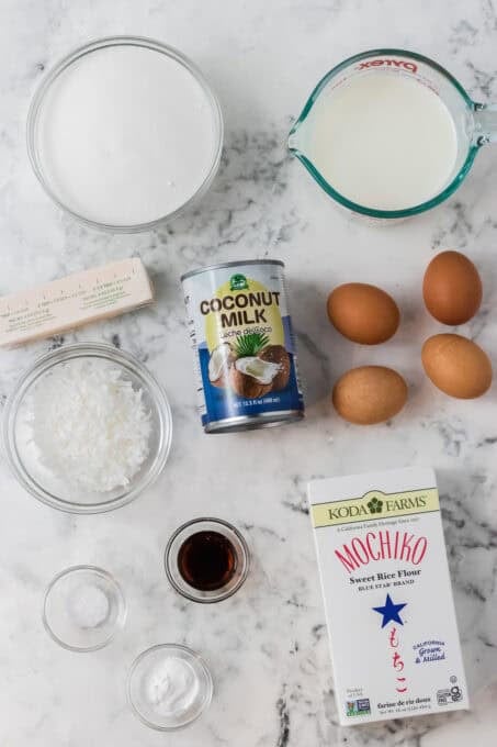 Ingredients for Butter Mochi Recipe