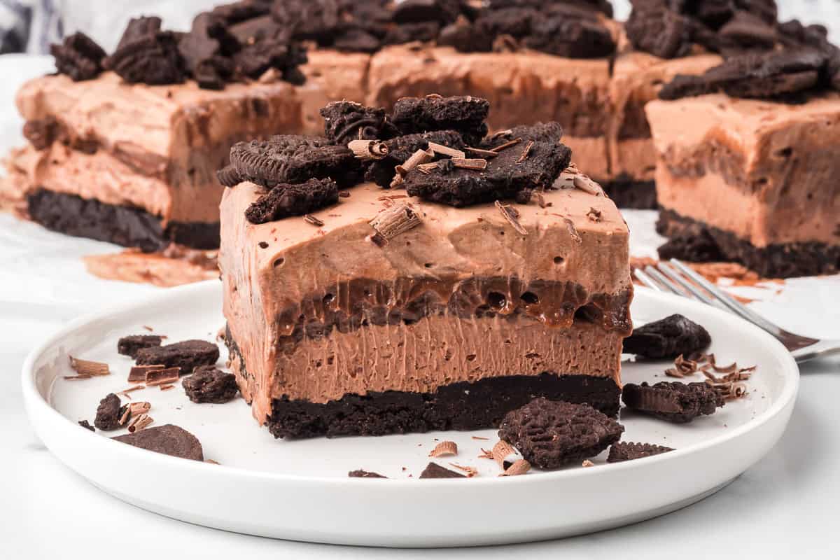 Death By Chocolate Dream Bars on a plate