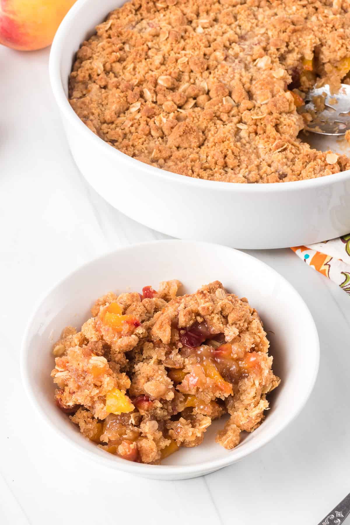 A stone fruit crisp.